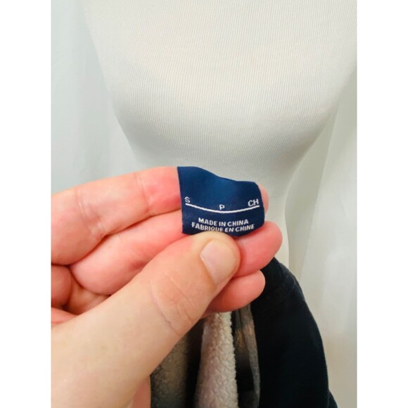 Women's Small Hoodie Nike Black White Check Full Zip Fleece Lined Athletic - Picture 9 of 9